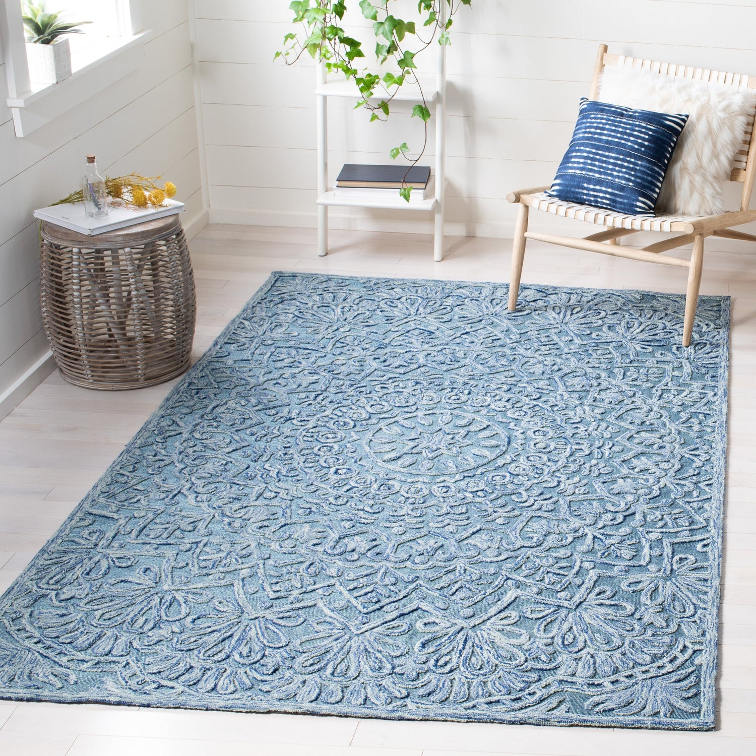 Safavieh Trace Trc601M Blue/Light Green Rugs.