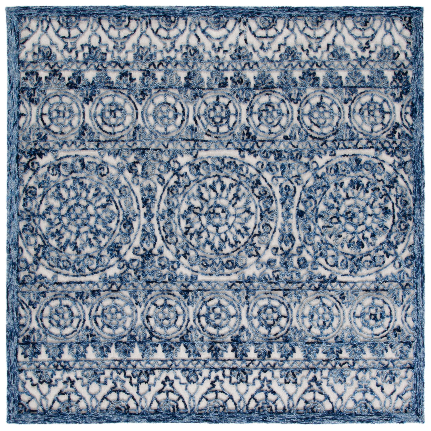 Safavieh Trace Trc701N Navy/Ivory Rugs.