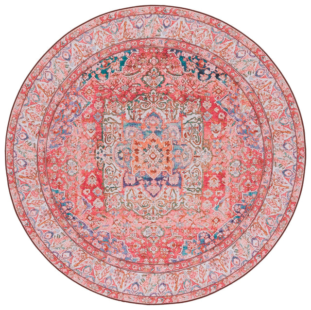 Safavieh Machine Washable Tucson Tsn122R Rose/Beige Rug.