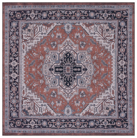 Safavieh Machine Washable Tucson Tsn128P Rust/Navy Rug.