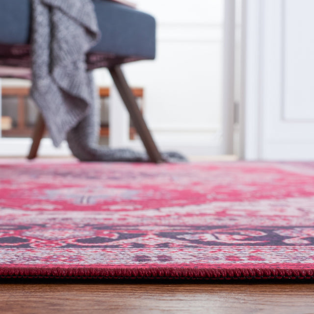 Safavieh Machine Washable Tucson Tsn128Q Red/Navy Rug.