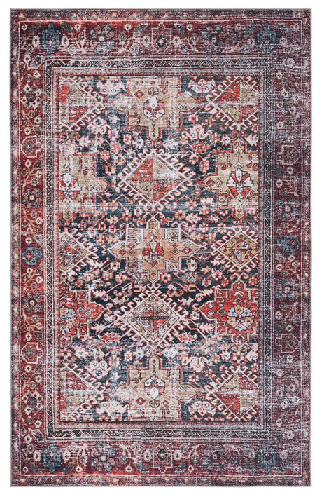 Safavieh Machine Washable Tucson Tsn130N Navy/Rust Rug.