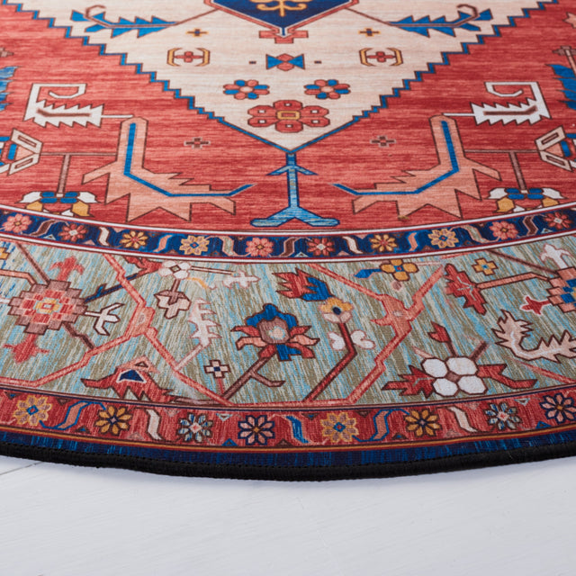 Safavieh Machine Washable Tucson Tsn133P Rust/Blue Rug.