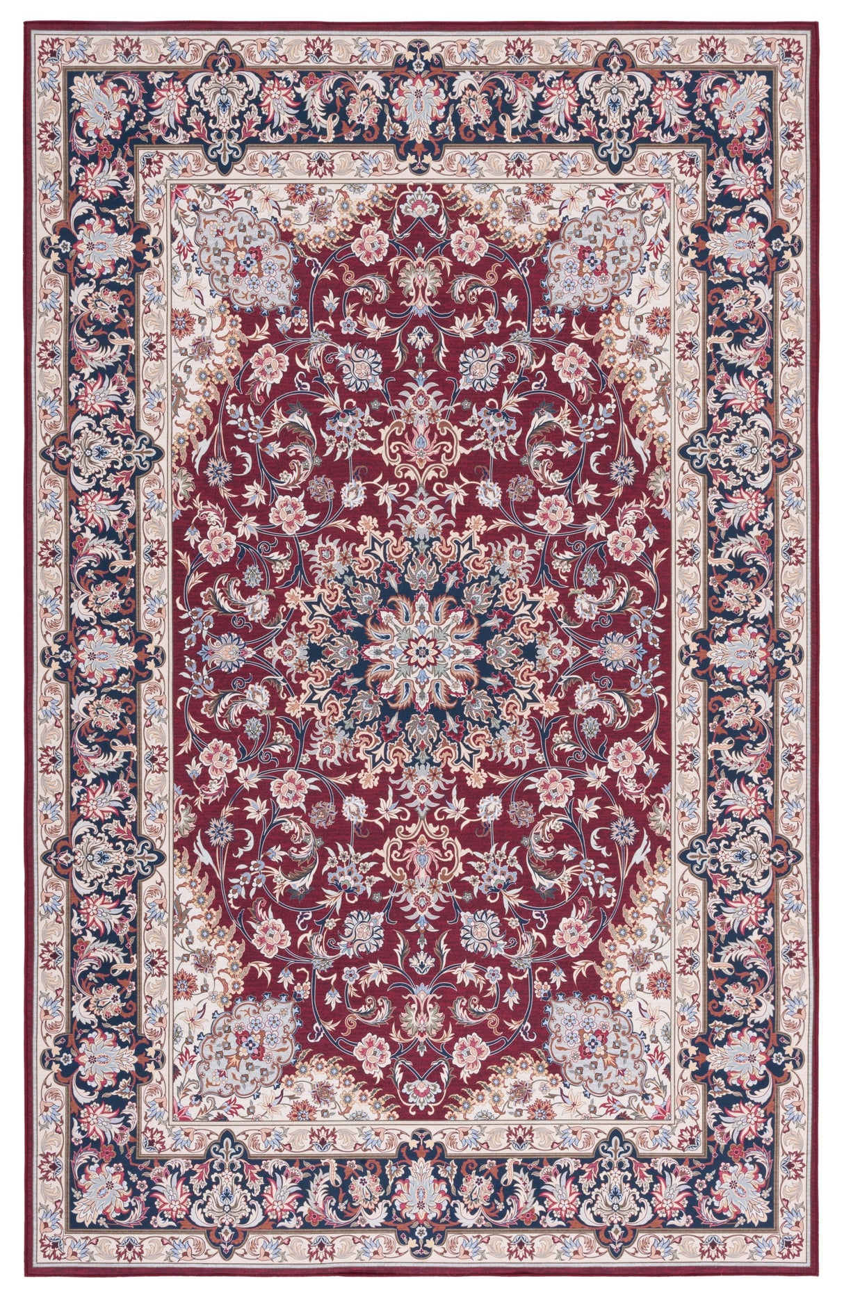 Safavieh Machine Washable Tucson Tsn135Q Red/Navy Rug.