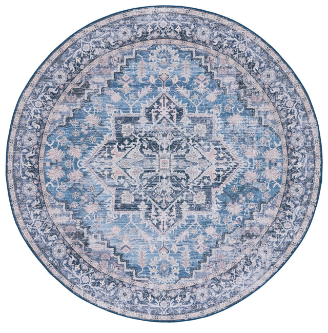 Safavieh Machine Washable Tucson Tsn137M Blue/Charcoal Rug.