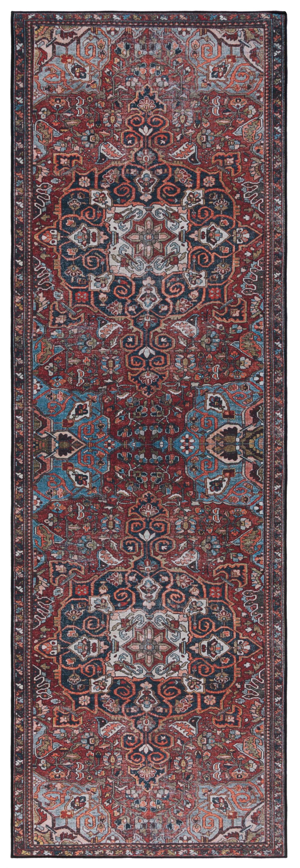 Safavieh Machine Washable Tucson Tsn138Q Red/Blue Rug.