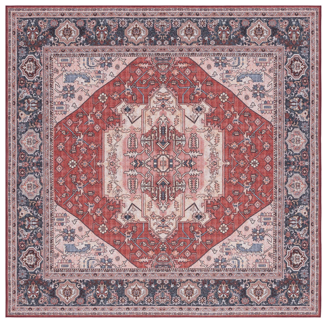 Safavieh Machine Washable Tucson Tsn139Q Red/Navy Rug.