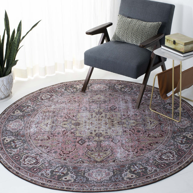 Safavieh Machine Washable Tucson Tsn144U Pink/Beige Rug.