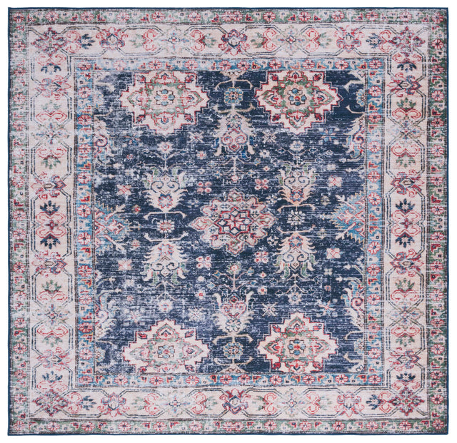 Safavieh Machine Washable Tucson Tsn162N Navy/Beige Rug.