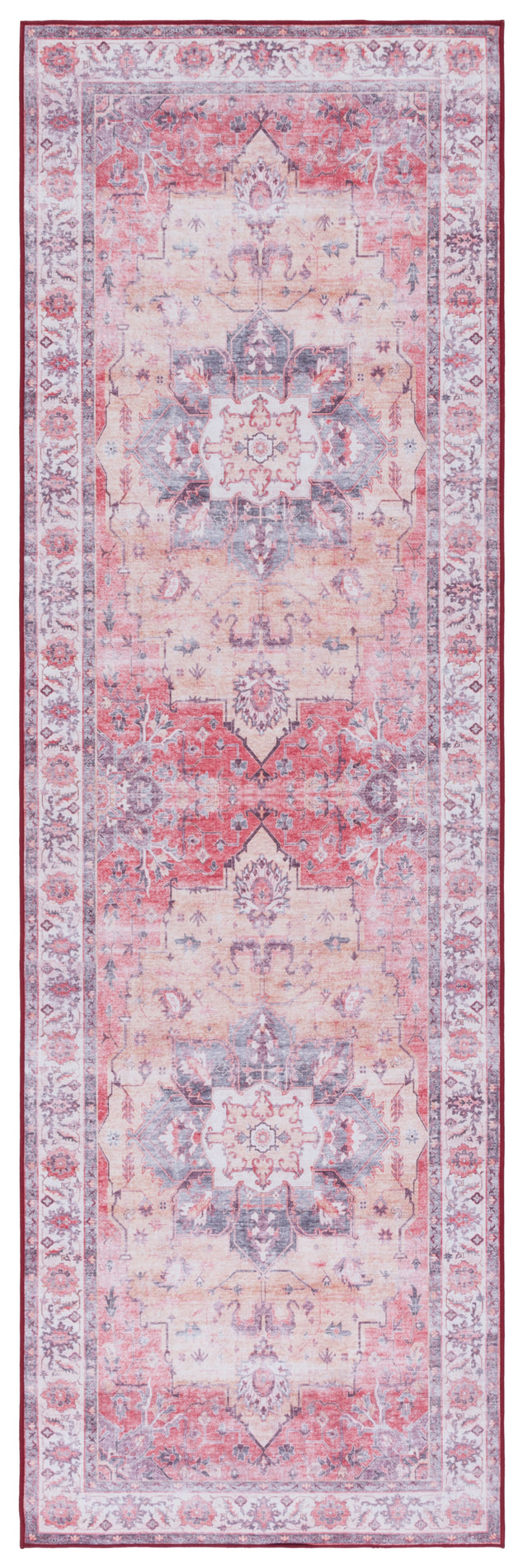 Safavieh Machine Washable Tucson Tsn163P Rust/Beige Rug.