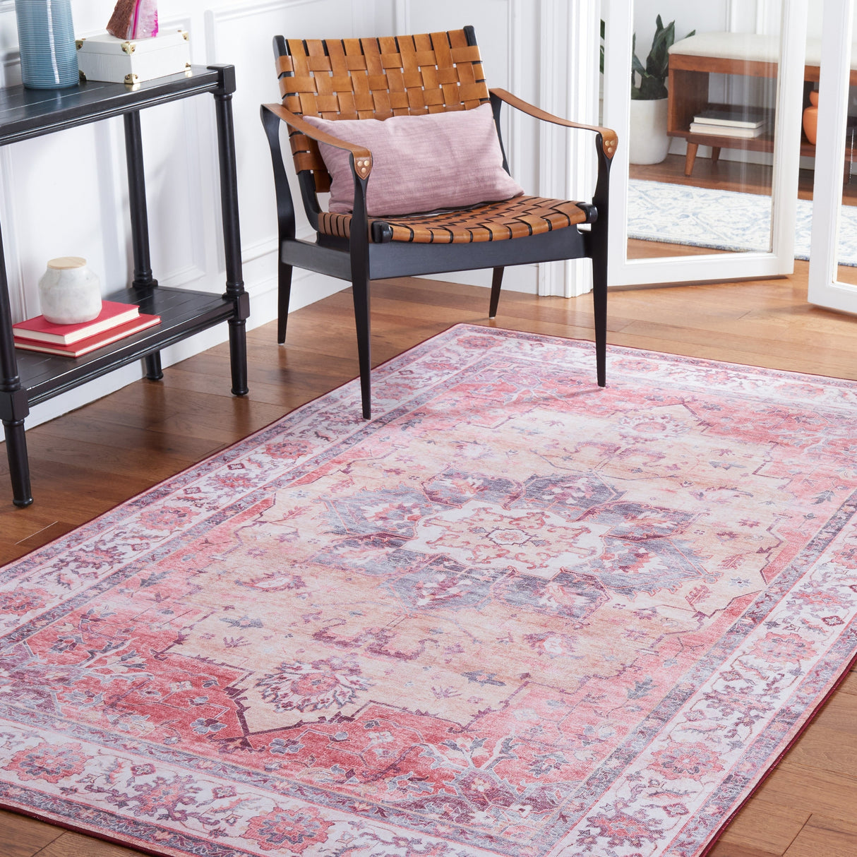 Safavieh Machine Washable Tucson Tsn163P Rust/Beige Rug.