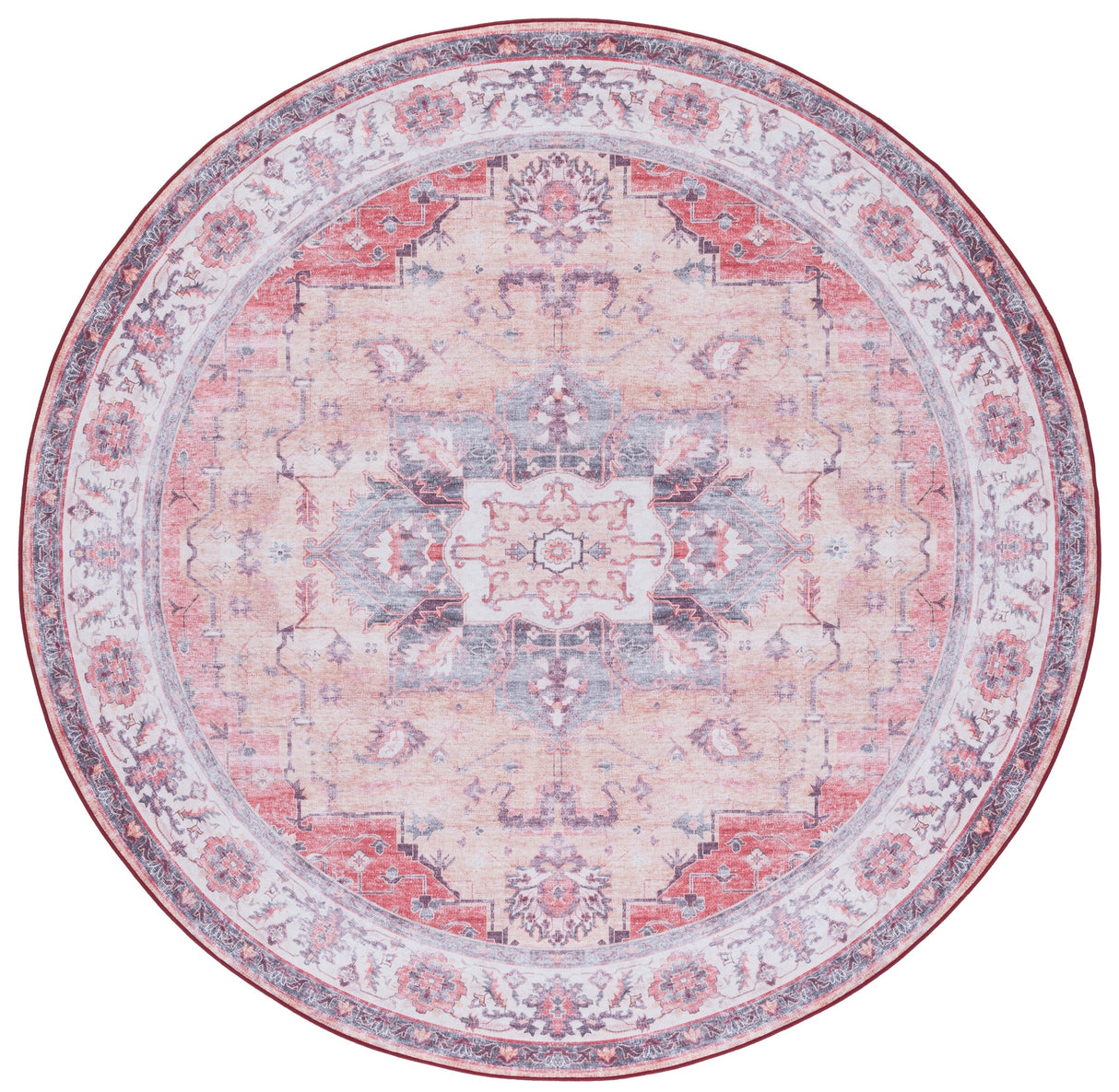 Safavieh Machine Washable Tucson Tsn163P Rust/Beige Rug.