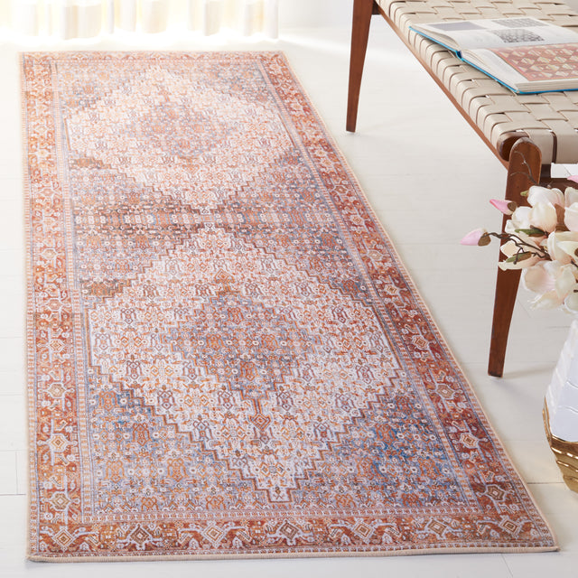 Safavieh Machine Washable Tucson Tsn166B Beige/Rust Rug.
