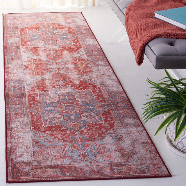 Safavieh Machine Washable Tucson Tsn167P Rust/Blue Rug.