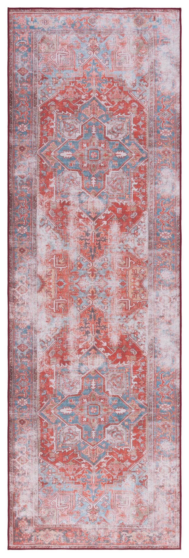 Safavieh Machine Washable Tucson Tsn167P Rust/Blue Rug.