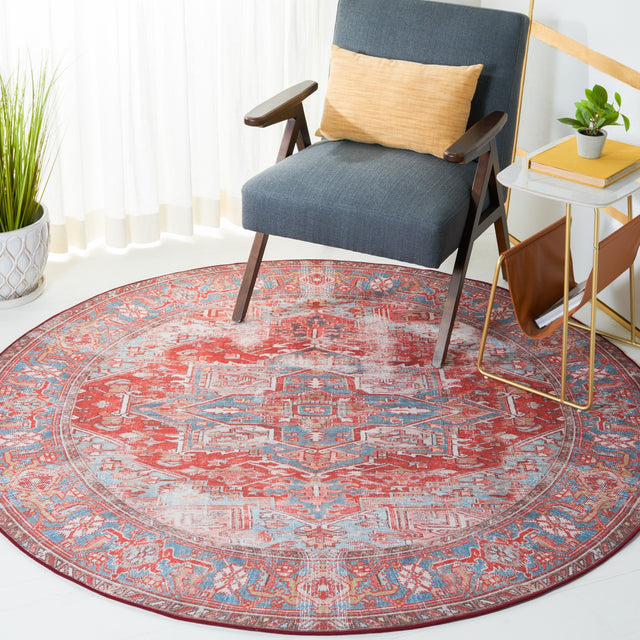 Safavieh Machine Washable Tucson Tsn167P Rust/Blue Rug.