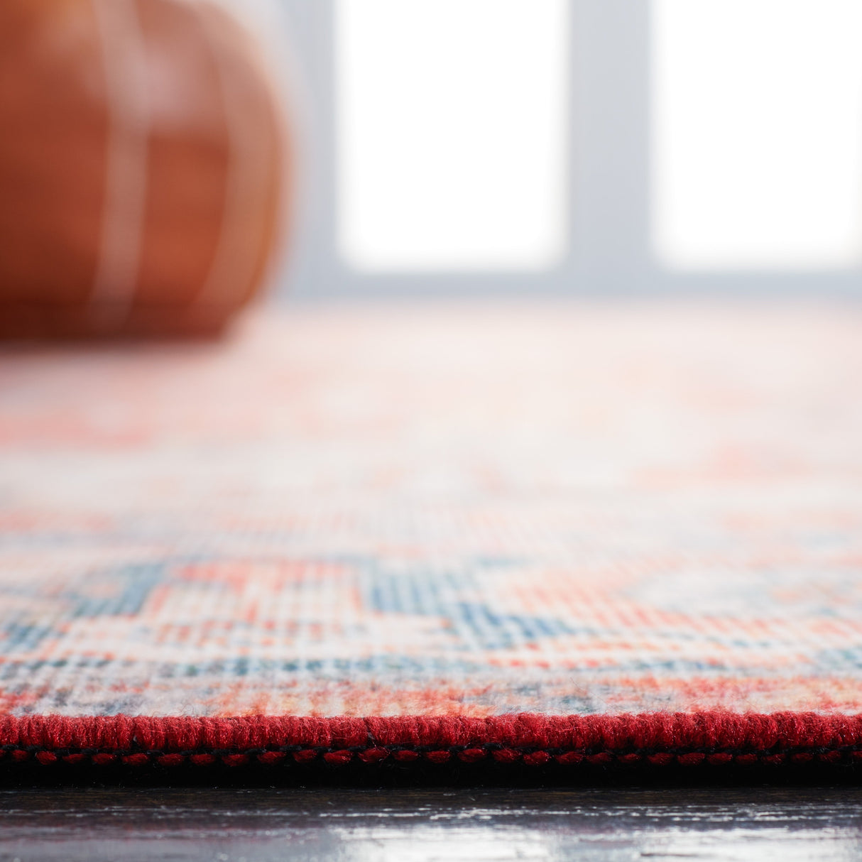 Safavieh Machine Washable Tucson Tsn168P Rust/Navy Rug.