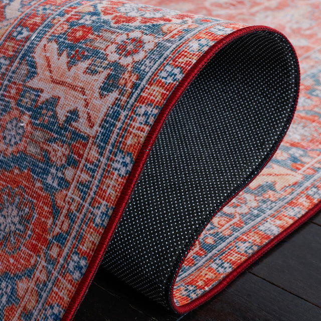 Safavieh Machine Washable Tucson Tsn168P Rust/Navy Rug.