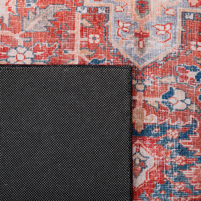 Safavieh Machine Washable Tucson Tsn168P Rust/Navy Rug.