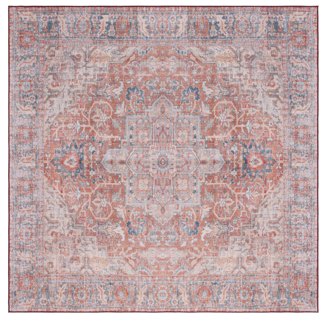 Safavieh Machine Washable Tucson Tsn168P Rust/Navy Rug.