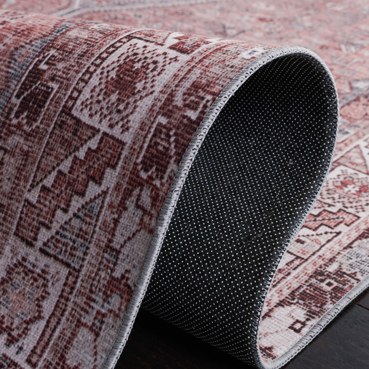 Safavieh Machine Washable Tucson Tsn169P Light Rust/Beige Rug.