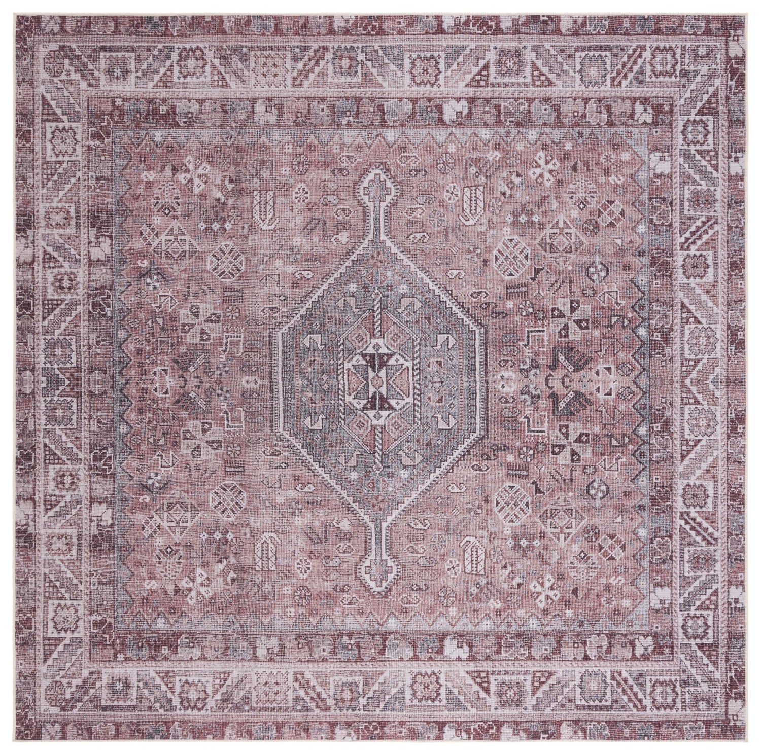 Safavieh Machine Washable Tucson Tsn169P Light Rust/Beige Rug.