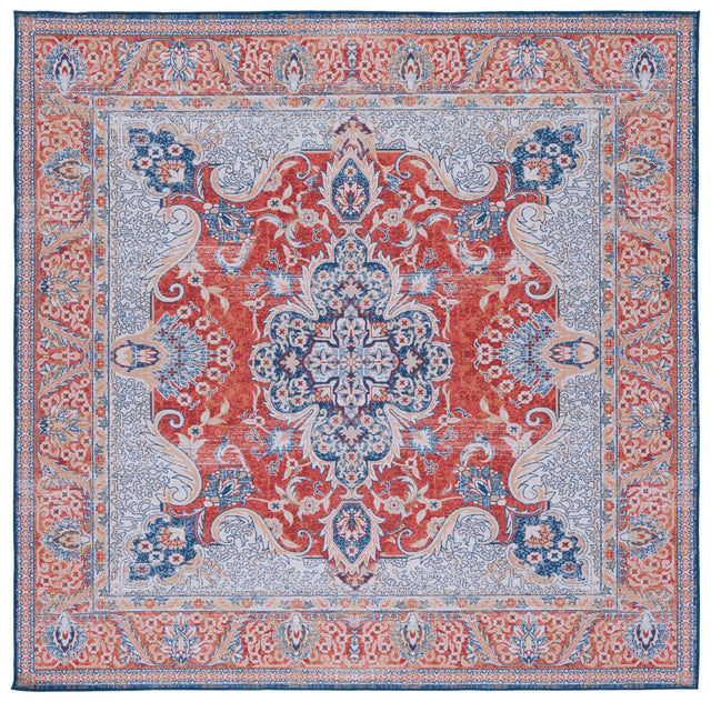 Safavieh Machine Washable Tucson Tsn171P Rust/Blue Rug.