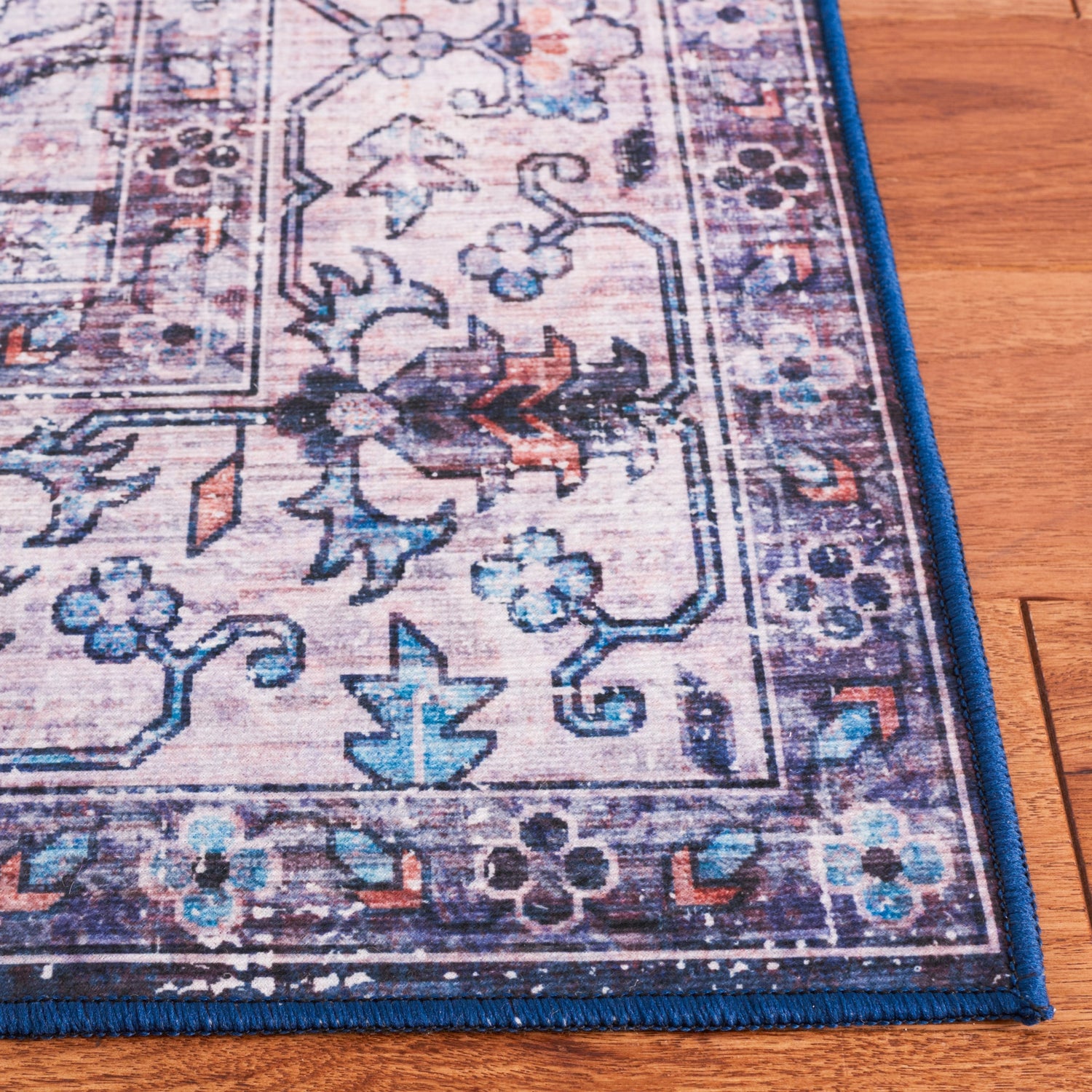 Safavieh Machine Washable Tucson Tsn173J Aqua/Pink Rug.