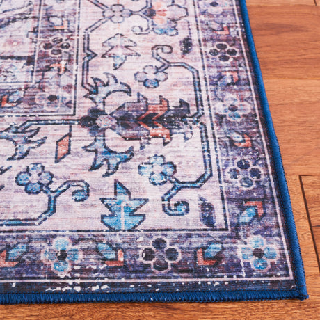 Safavieh Machine Washable Tucson Tsn173J Aqua/Pink Rug.
