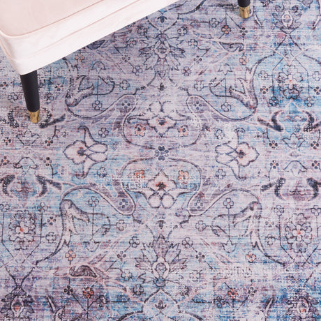 Safavieh Machine Washable Tucson Tsn173J Aqua/Pink Rug.