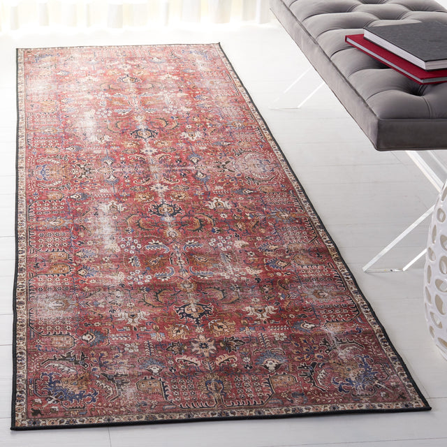 Safavieh Machine Washable Tucson Tsn174Q Red/Beige Rug.
