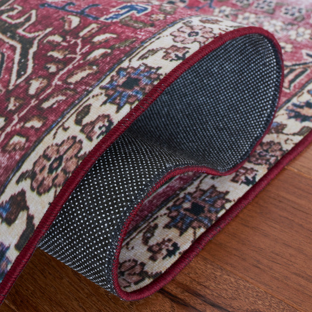 Safavieh Machine Washable Tucson Tsn174Q Red/Beige Rug.