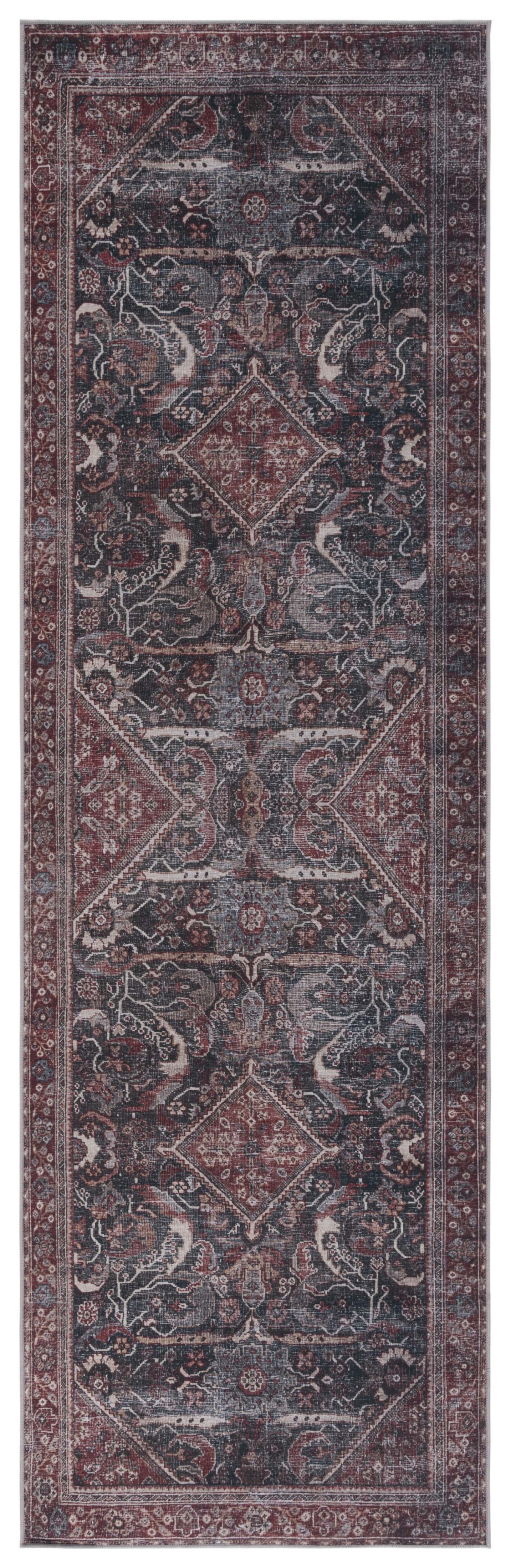 Safavieh Machine Washable Tucson Tsn175Y Dark Green/Rust Rug.