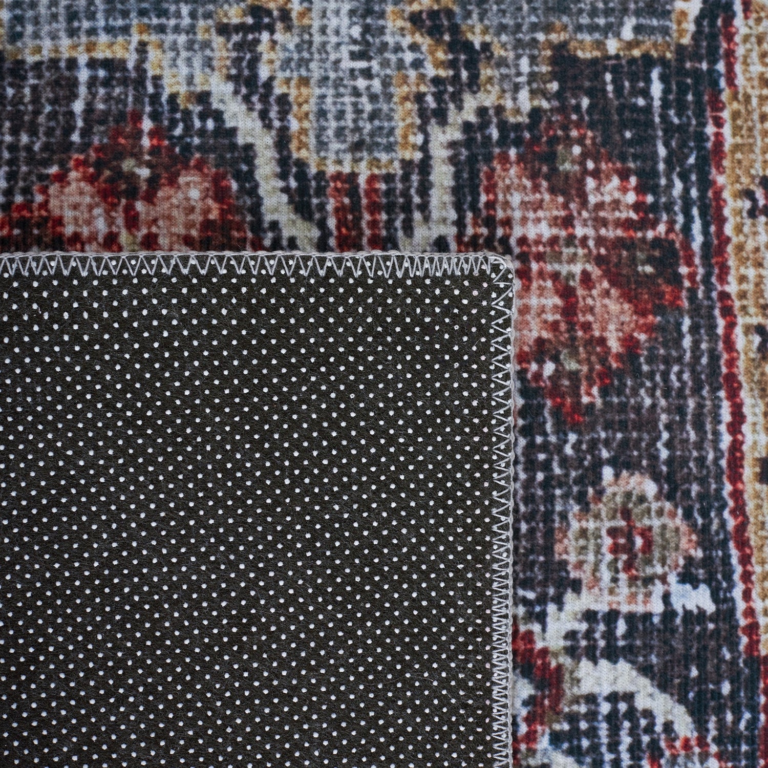 Safavieh Machine Washable Tucson Tsn175Y Dark Green/Rust Rug.