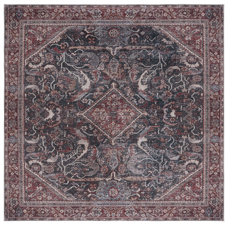 Safavieh Machine Washable Tucson Tsn175Y Dark Green/Rust Rug.