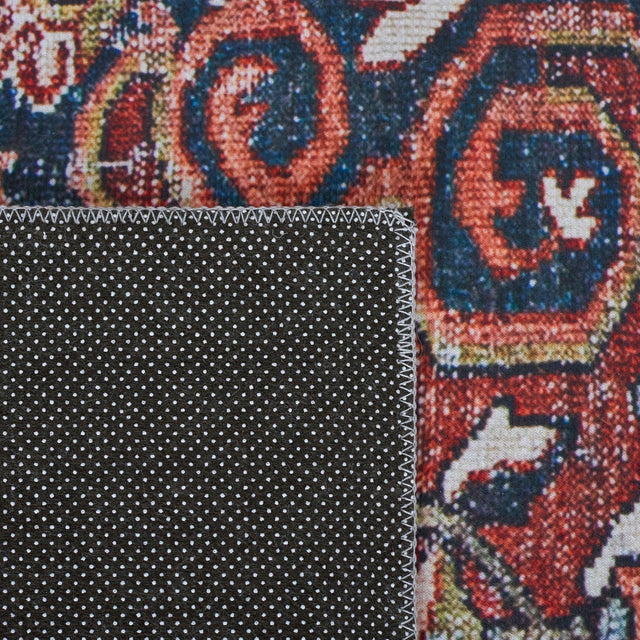 Safavieh Machine Washable Tucson Tsn176Q Red/Navy Rug.