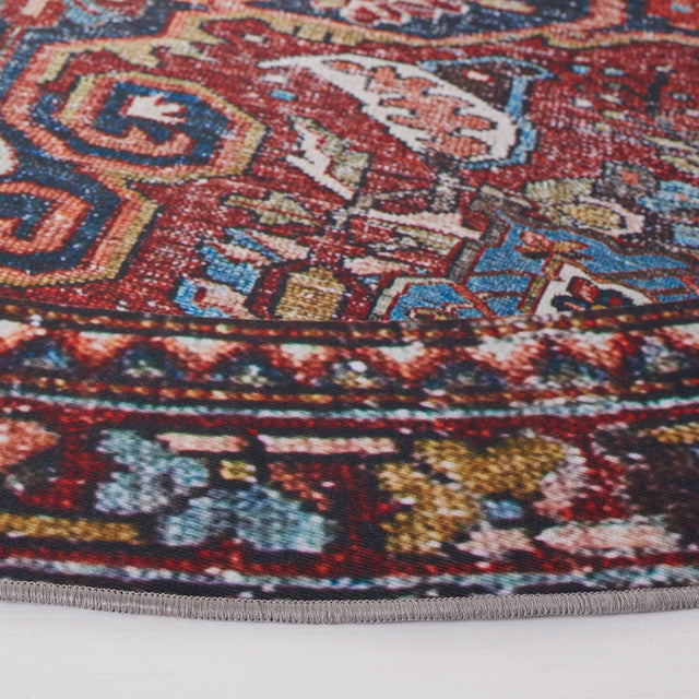 Safavieh Machine Washable Tucson Tsn176Q Red/Navy Rug.