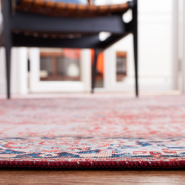 Safavieh Machine Washable Tucson Tsn177P Rust/Navy Rug.