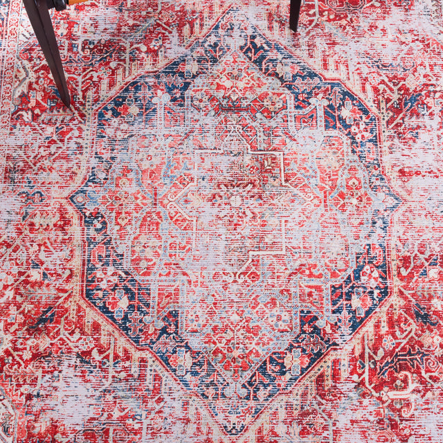 Safavieh Machine Washable Tucson Tsn177P Rust/Navy Rug.