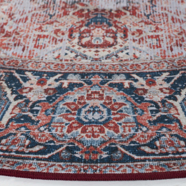 Safavieh Machine Washable Tucson Tsn177P Rust/Navy Rug.