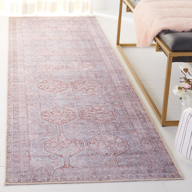 Safavieh Machine Washable Tucson Tsn180F Grey/Rust Rug.