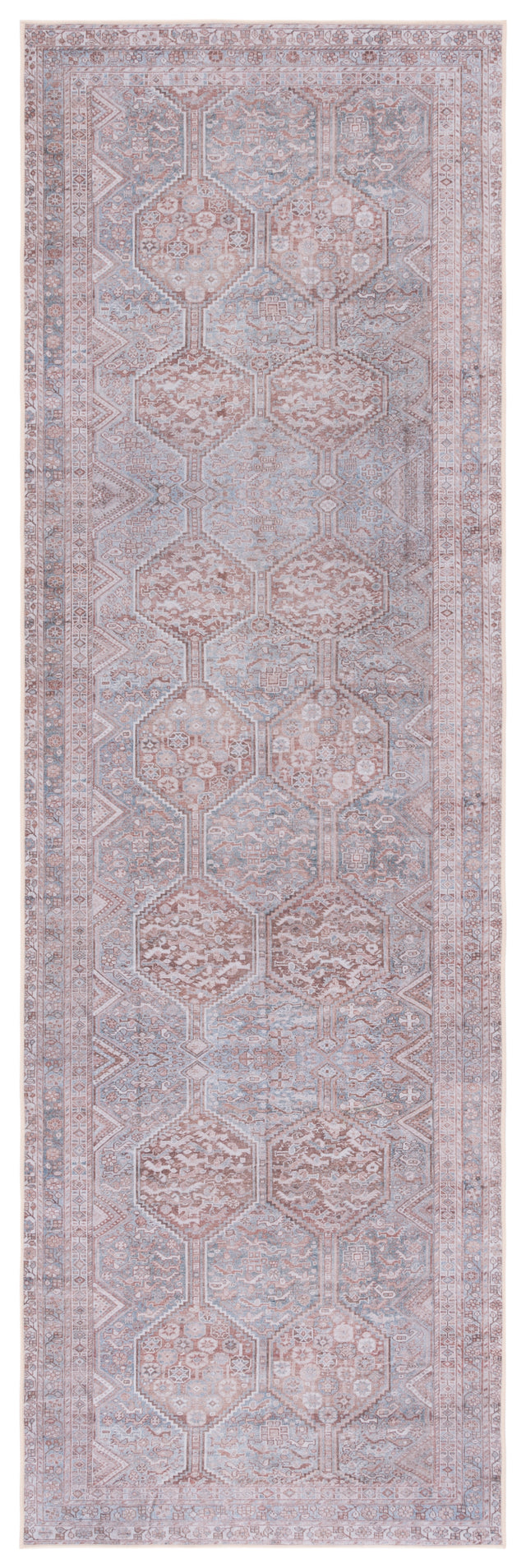 Safavieh Machine Washable Tucson Tsn180F Grey/Rust Rug.
