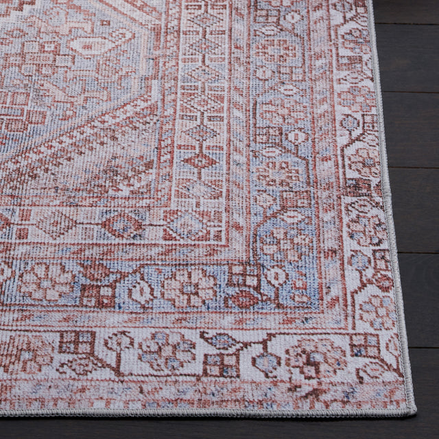 Safavieh Machine Washable Tucson Tsn180F Grey/Rust Rug.