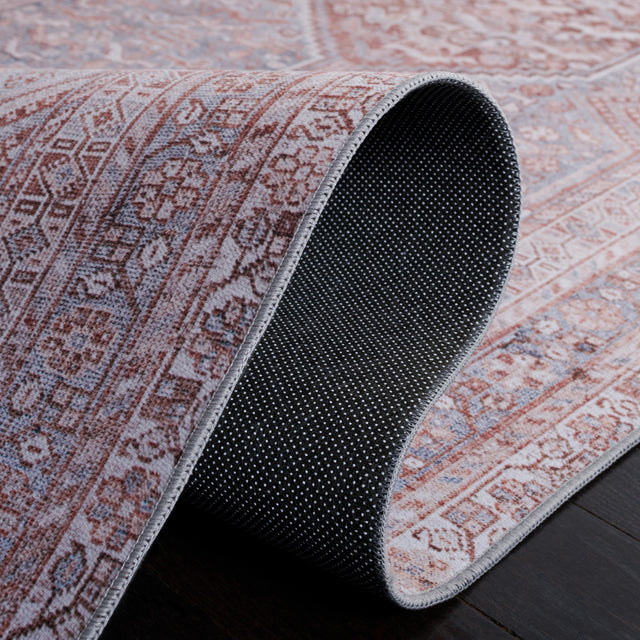 Safavieh Machine Washable Tucson Tsn180F Grey/Rust Rug.