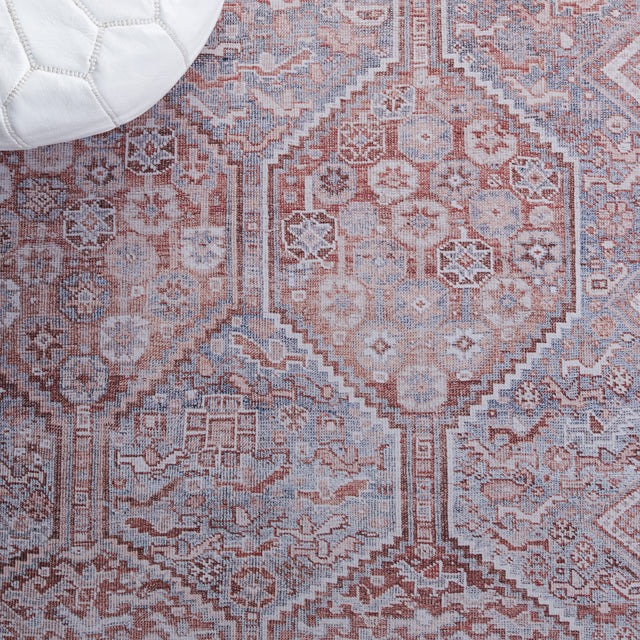 Safavieh Machine Washable Tucson Tsn180F Grey/Rust Rug.