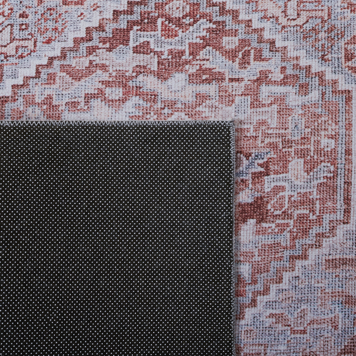 Safavieh Machine Washable Tucson Tsn180F Grey/Rust Rug.