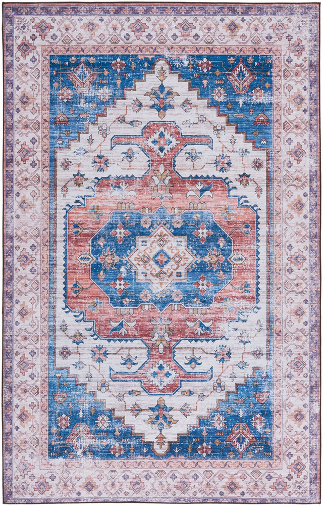 Safavieh Machine Washable Tucson Tsn181B Beige/Blue Rug.