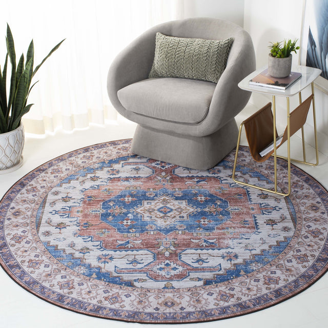 Safavieh Machine Washable Tucson Tsn181B Beige/Blue Rug.