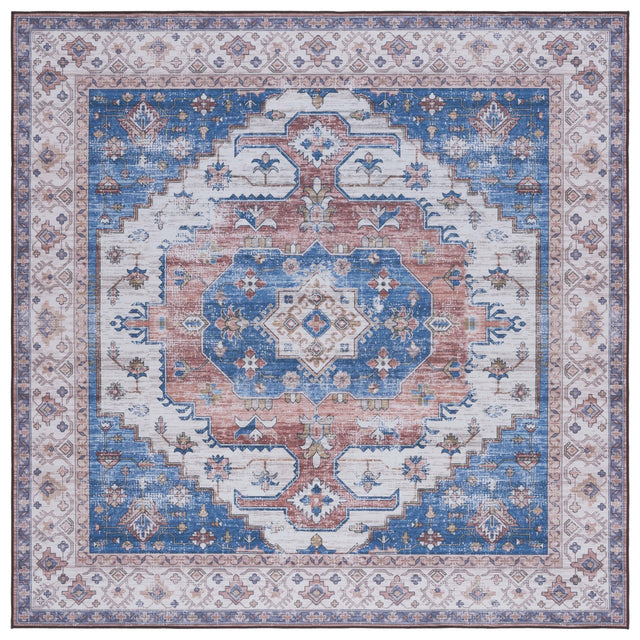 Safavieh Machine Washable Tucson Tsn181B Beige/Blue Rug.