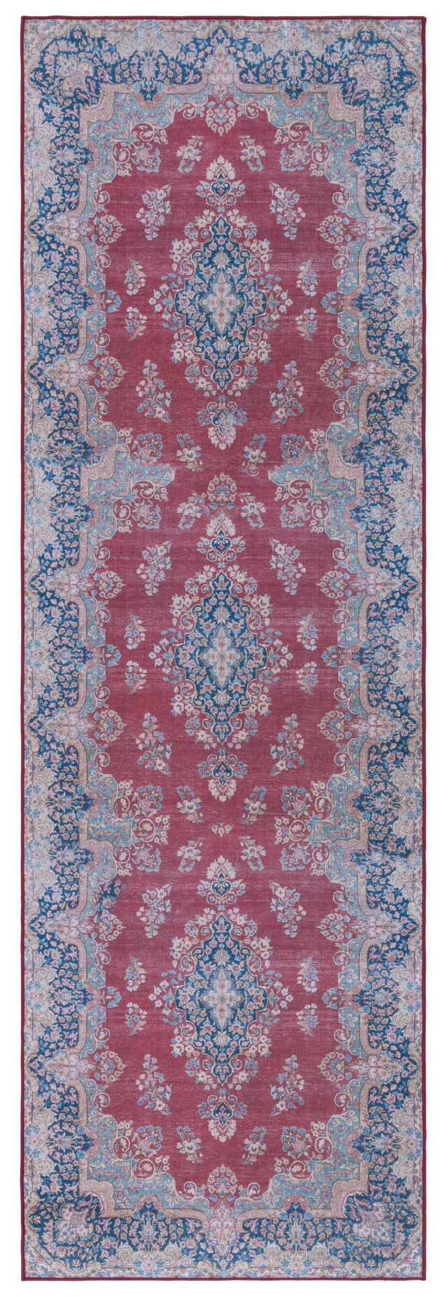Safavieh Machine Washable Tucson Tsn182Q Red/Navy Rug.